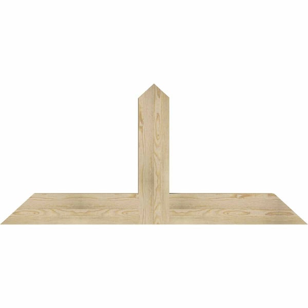 Ekena Millwork Portland Rough Sawn Timber Gable Bracket, Douglas Fir, 60"W x 27"H x 4"D x 6"F, 11/12 Pitch GBW060X27X0406POR00RDF - main